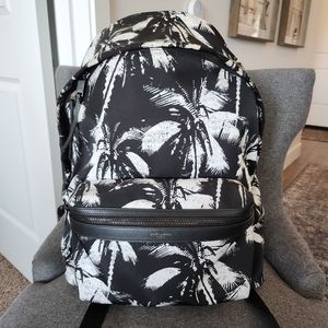 Saint Laurent Canvas Palm Tree Backpack